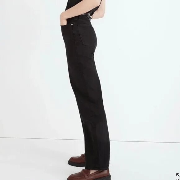 Madewell The Petite Perfect Vintage Wide-Leg Jean in Belmere Wash Black Size 26P - Picture 3 of 8